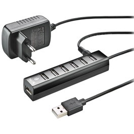 Ngs Hub USB 2.0 con alimentación externa iHub7 Tiny 7 puertos USB